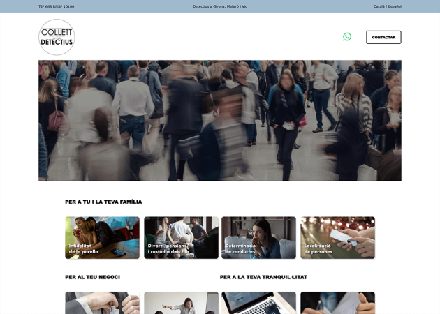 diseño web collett detectives